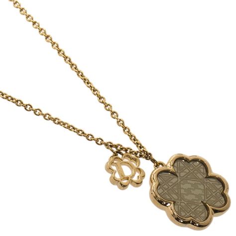 dior four leaf clover necklace price|Dior gold and white necklace.